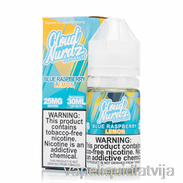 Ledus Zils Aveņu Citrons - Mākonis Nurdz Salts- 30ml 25mg Vape šķidrums